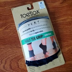 ToeSox Half Toe Grip Low Rise No-Slip Yoga Socks